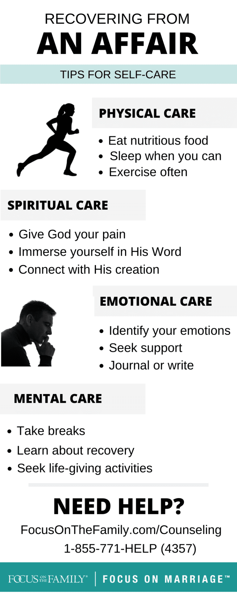 self-care when recovering from an affair