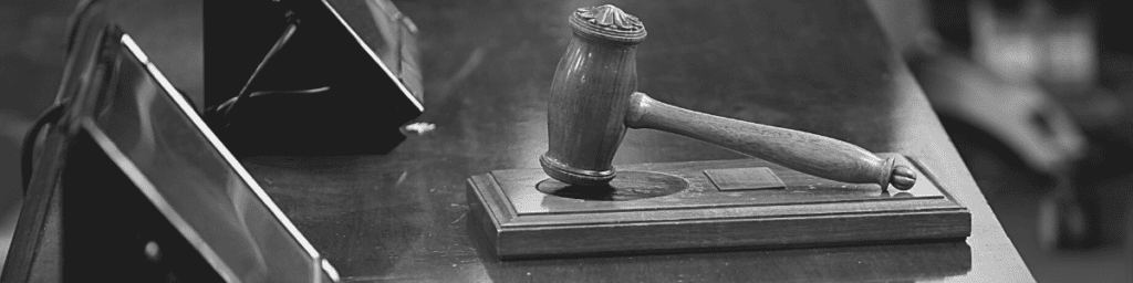 An image of a judges' gavel from the Supreme Court, a pivotal location for the future history of abortion in the United States.