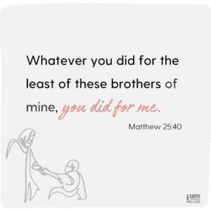 Caring for the elderly is a reflection of the verse Matthew 25:40